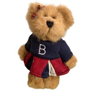 Boyds Perky P Rally Bear Ornament 5" Collectors Plush In Cheerleader Outfit